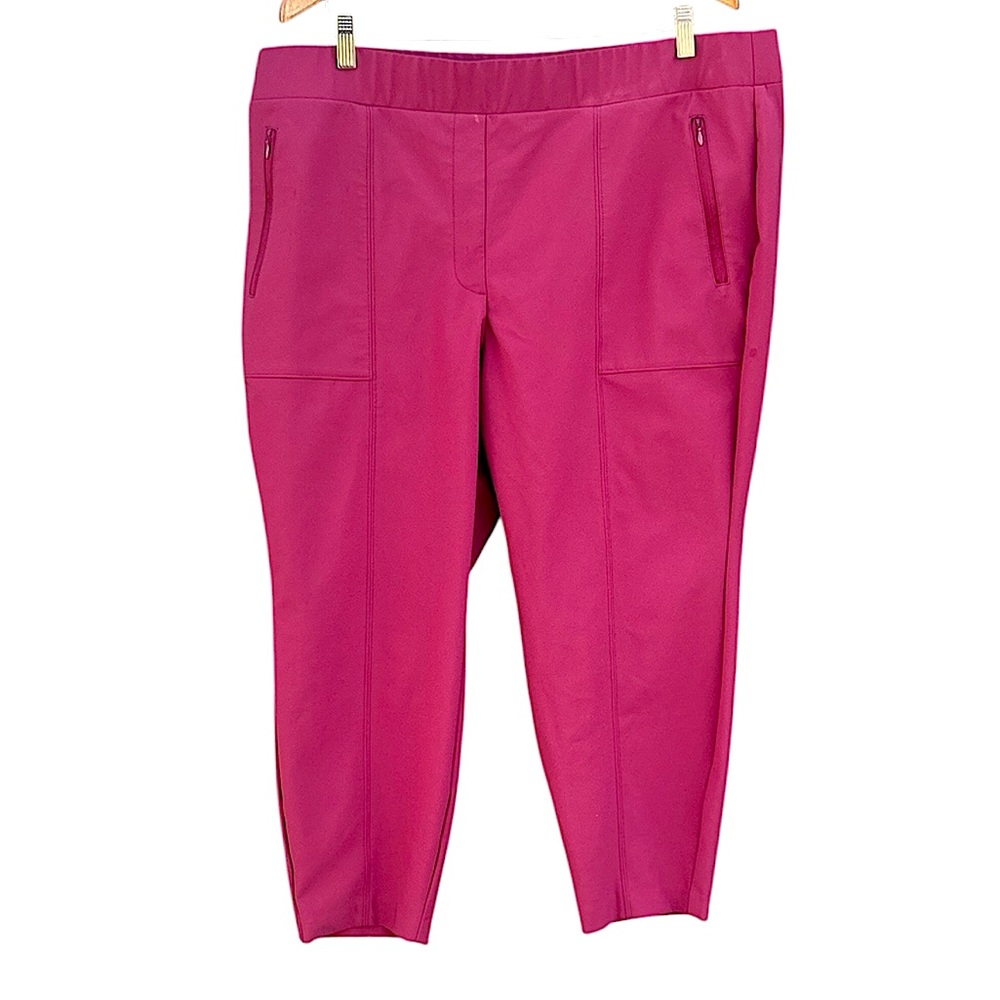 Lane Bryant Stretch Casual Pull On Pants Zip Pockets  Size 22P Business Casual